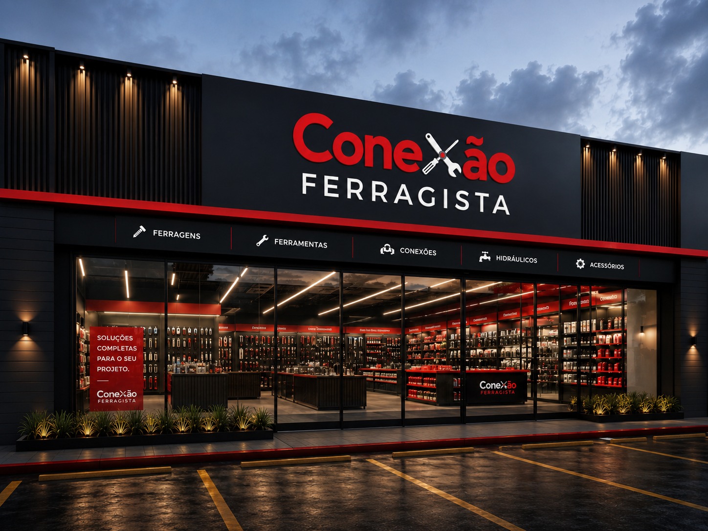 Fachada da loja Conexão Ferragista